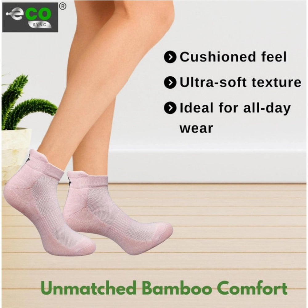 4_Pair Set Unisex Casual Bamboo Cotton Printed Ankle Length · 3222