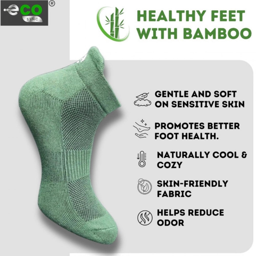 4_Pair Set Unisex Casual Bamboo Cotton Printed Ankle Length · 3223