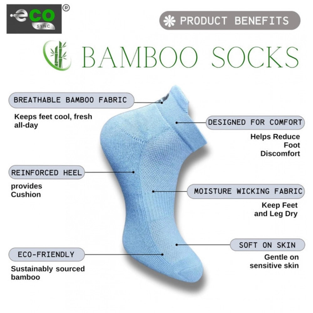 4_Pair Set Unisex Casual Bamboo Cotton Printed Ankle Length · 3224