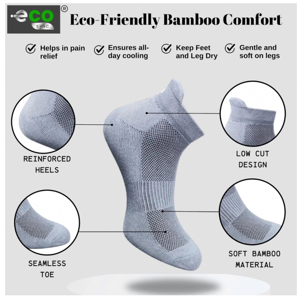 4_Pair Set Unisex Casual Bamboo Cotton Printed Ankle Length · 3224