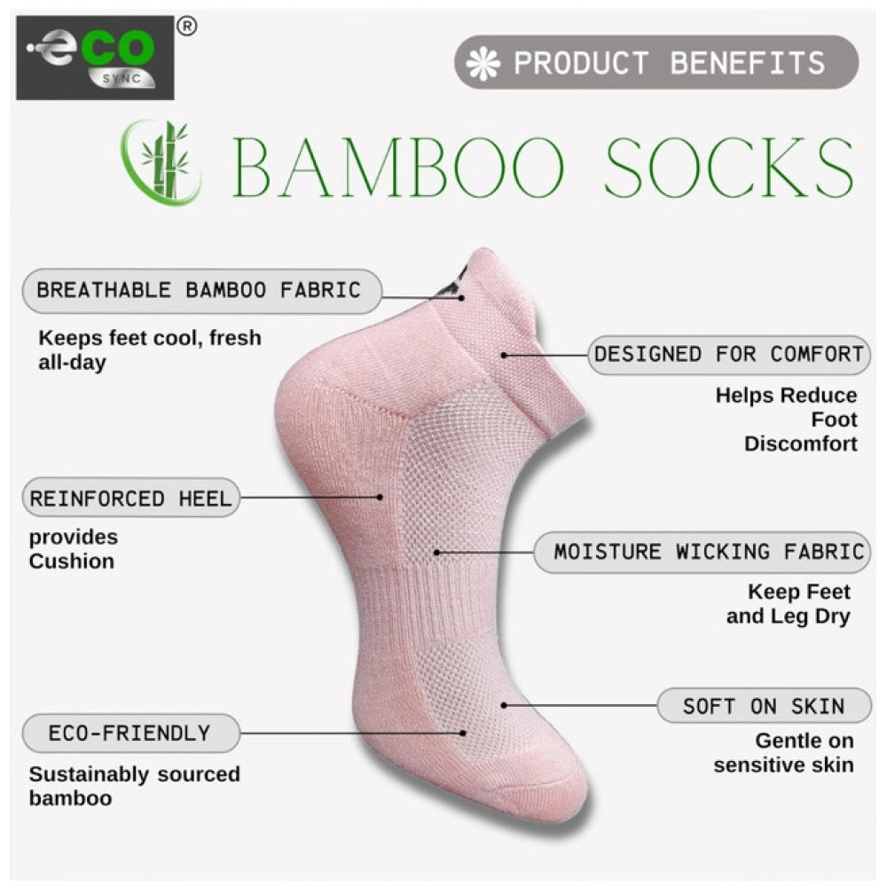 4_Pair Set Unisex Casual Bamboo Cotton Printed Ankle Length · 3225