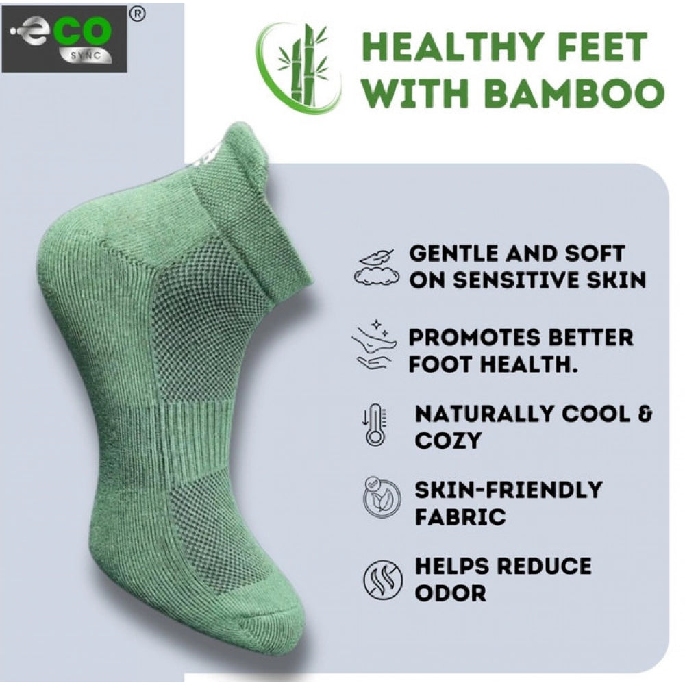 4_Pair Set Unisex Casual Bamboo Cotton Printed Ankle Length · 3225