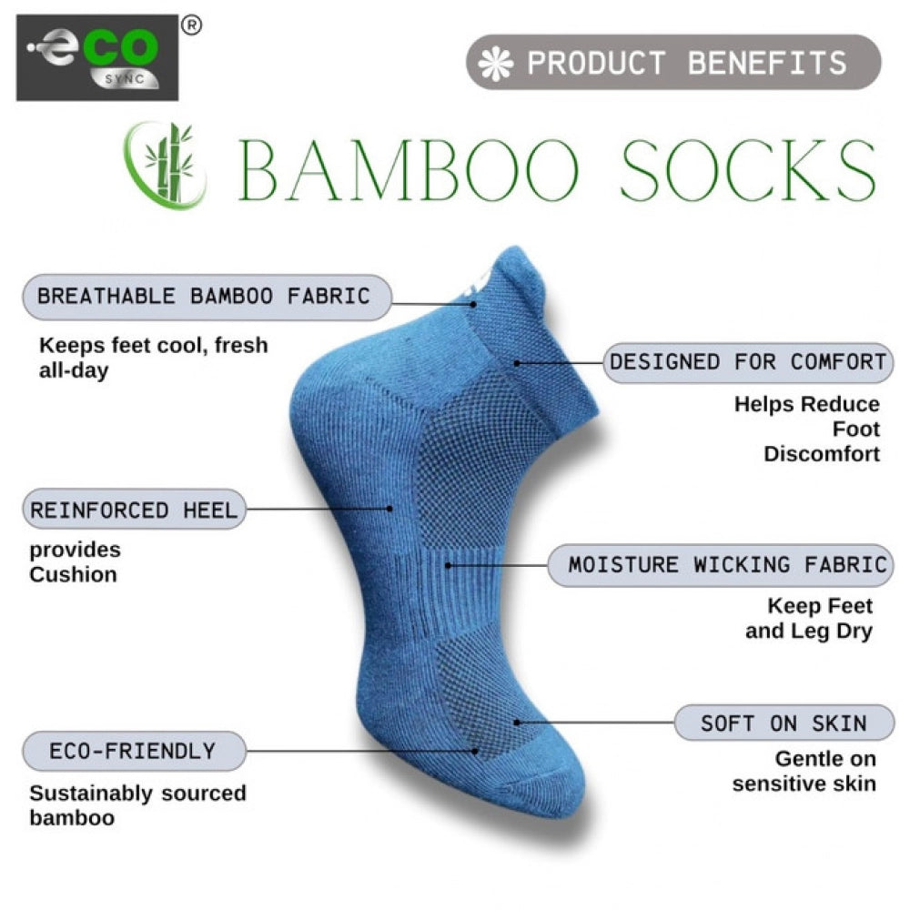 4_Pair Set Unisex Casual Bamboo Cotton Printed Ankle Length · 3226