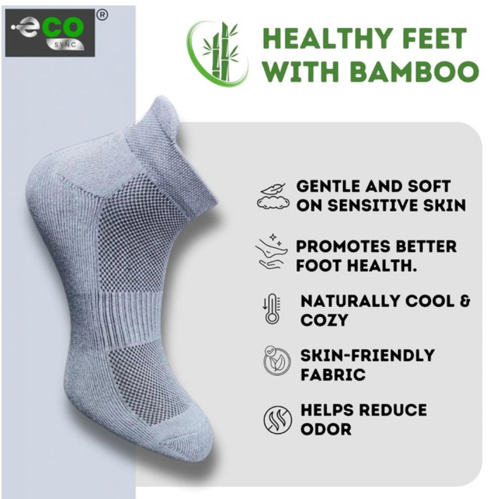 4_Pair Set Unisex Casual Bamboo Cotton Printed Ankle Length · 3226
