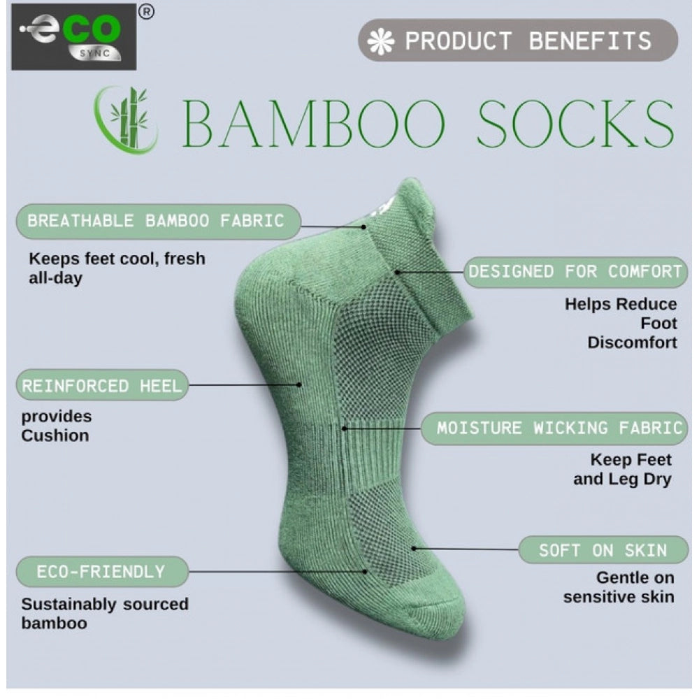 4_Pair Set Unisex Casual Bamboo Cotton Printed Ankle Length · 3227