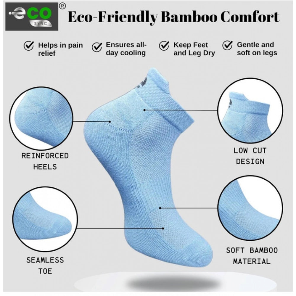 4_Pair Set Unisex Casual Bamboo Cotton Printed Ankle Length · 3227