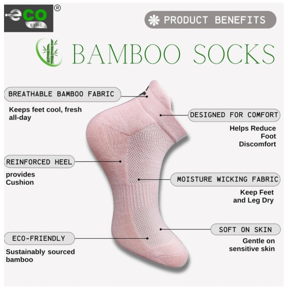 4_Pair Set Unisex Casual Bamboo Cotton Printed Ankle Length · 3228