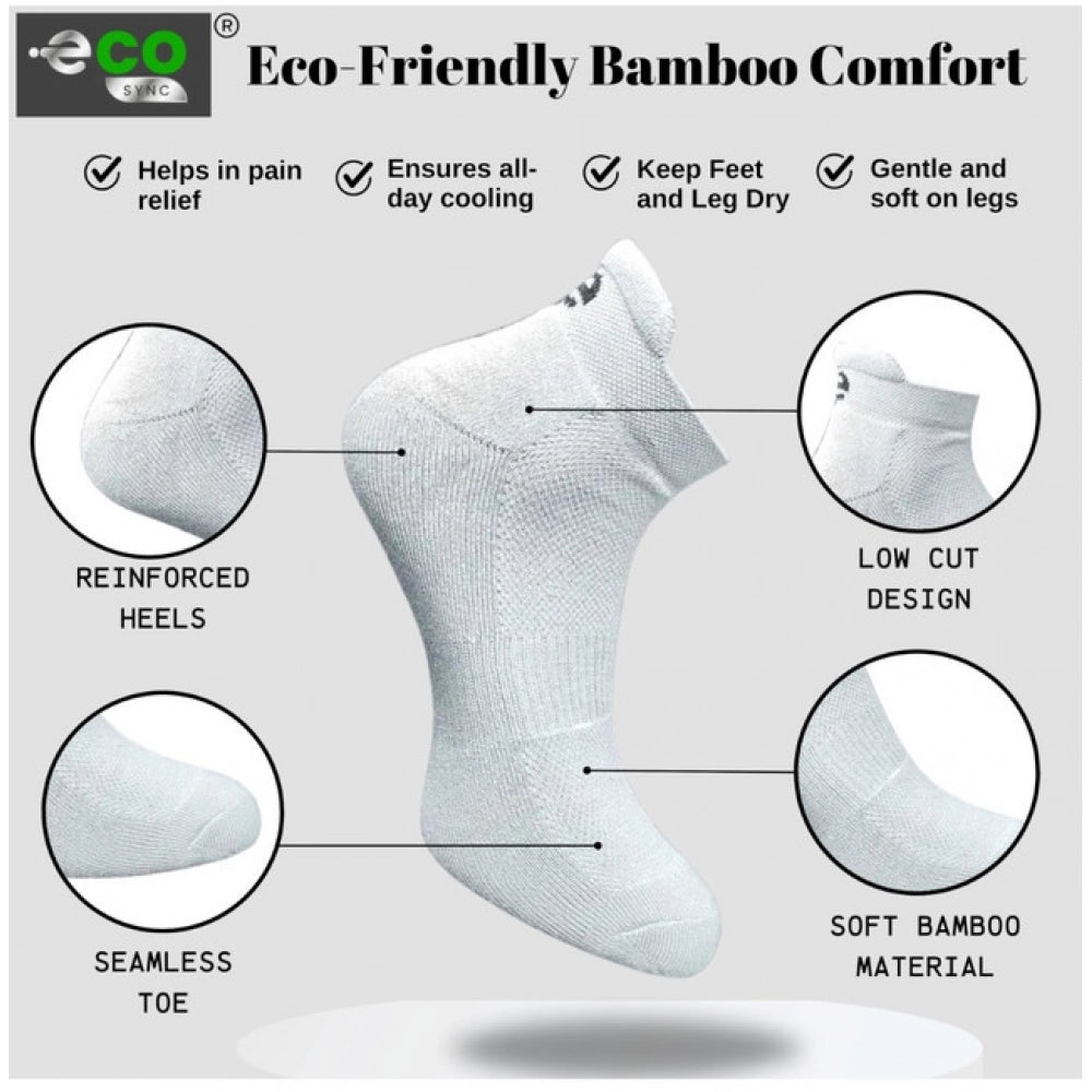 4_Pair Set Unisex Casual Bamboo Cotton Printed Ankle Length · 3228