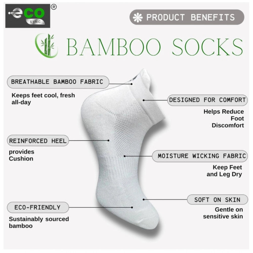 4_Pair Set Unisex Casual Bamboo Cotton Printed Ankle Length · 3229