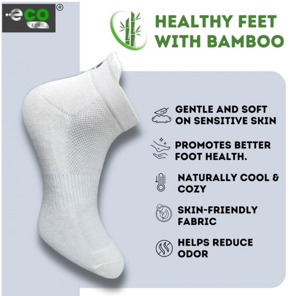 4_Pair Set Unisex Casual Bamboo Cotton Printed Ankle Length · 3229
