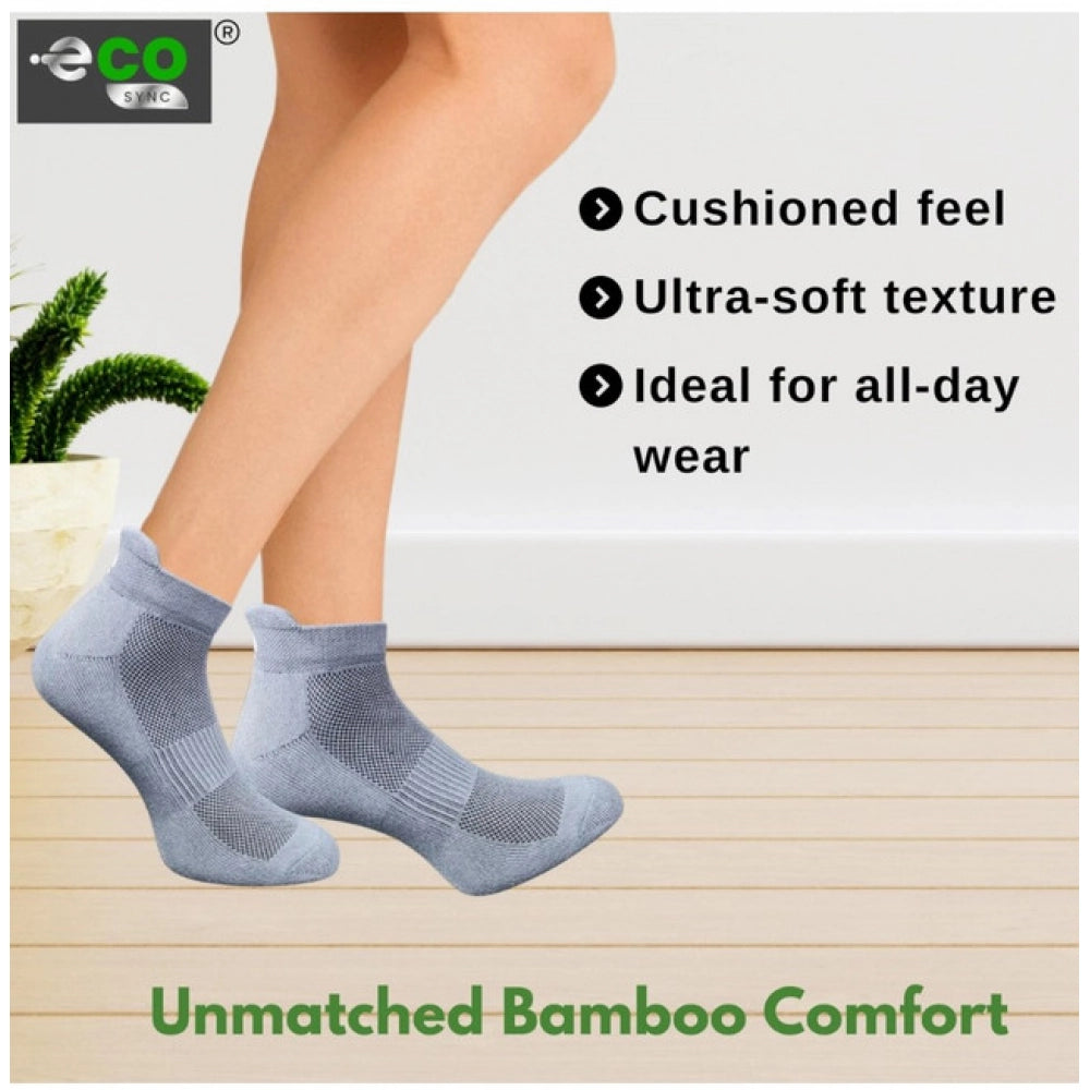 4_Pair Set Unisex Casual Bamboo Cotton Printed Ankle Length · 3229