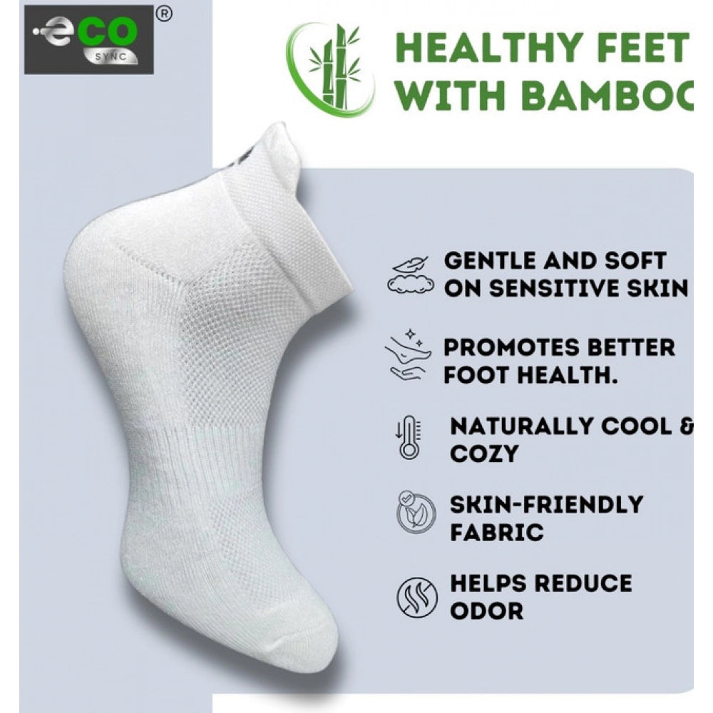 4_Pair Set Unisex Casual Bamboo Cotton Printed Ankle Length · 3231