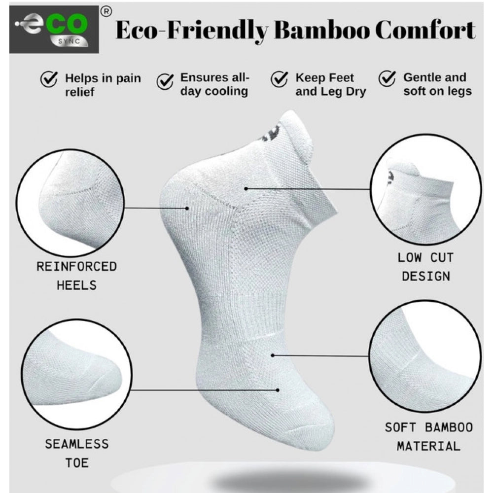 4_Pair Set Unisex Casual Bamboo Cotton Printed Ankle Length · 3231