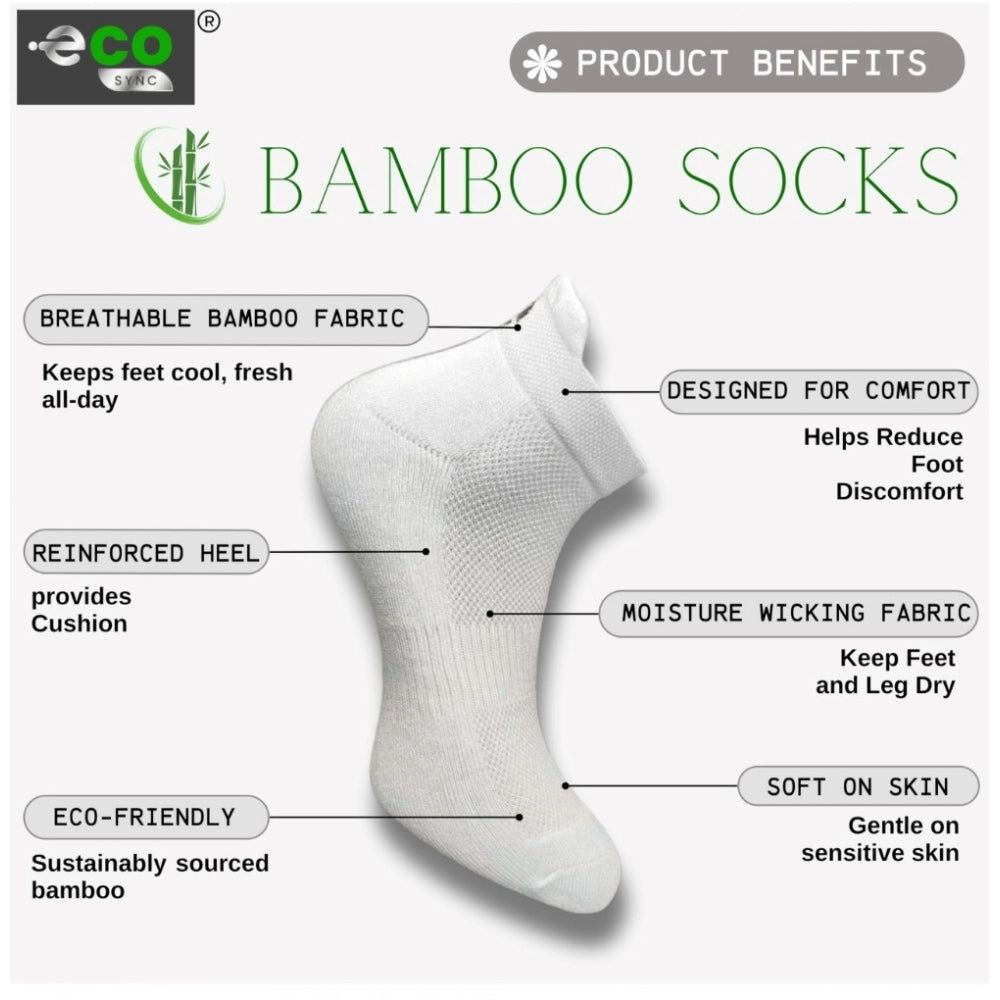 4_Pair Set Unisex Casual Bamboo Cotton Printed Ankle Length · 3233