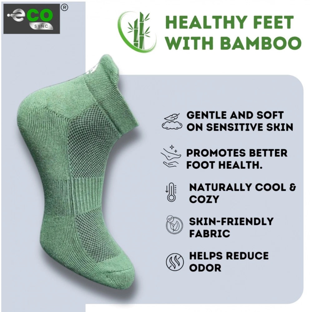 4_Pair Set Unisex Casual Bamboo Cotton Printed Ankle Length · 3233