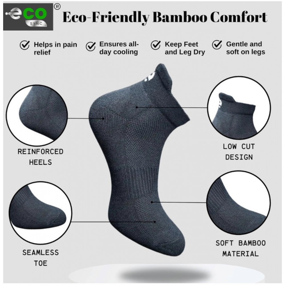 4_Pair Set Unisex Casual Bamboo Cotton Printed Ankle Length · 3233