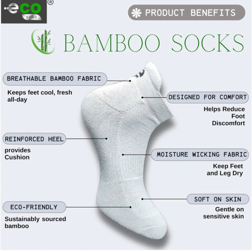 4_Pair Set Unisex Casual Bamboo Cotton Printed Ankle Length · 3236
