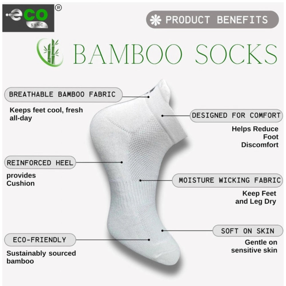 4_Pair Set Unisex Casual Bamboo Cotton Printed Ankle Length · 3237