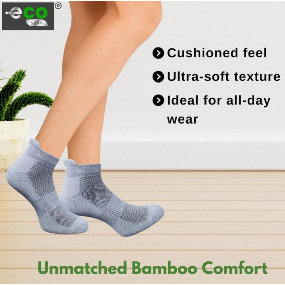 4_Pair Set Unisex Casual Bamboo Cotton Printed Ankle Length · 3237