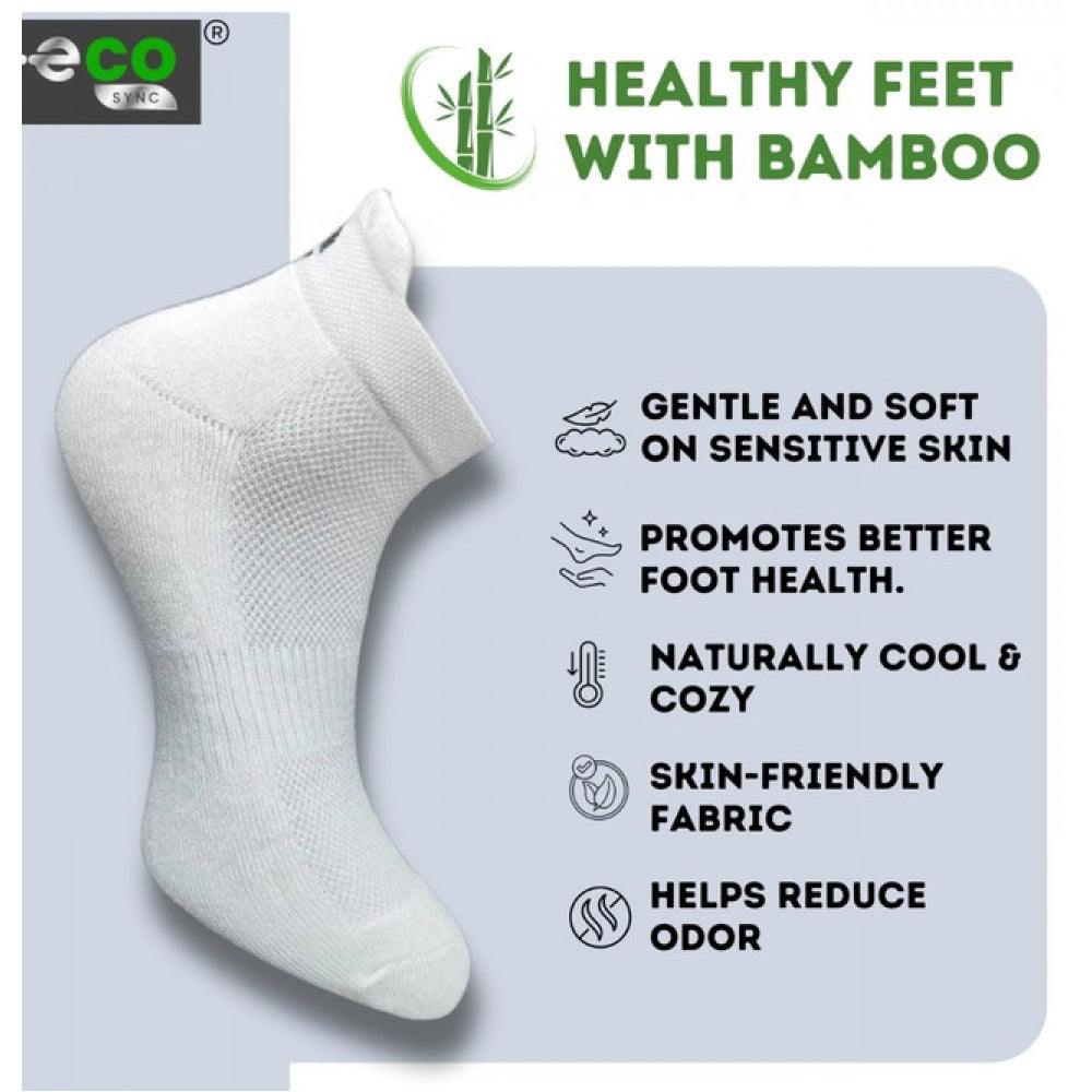 4_Pair Set Unisex Casual Bamboo Cotton Printed Ankle Length · 3238