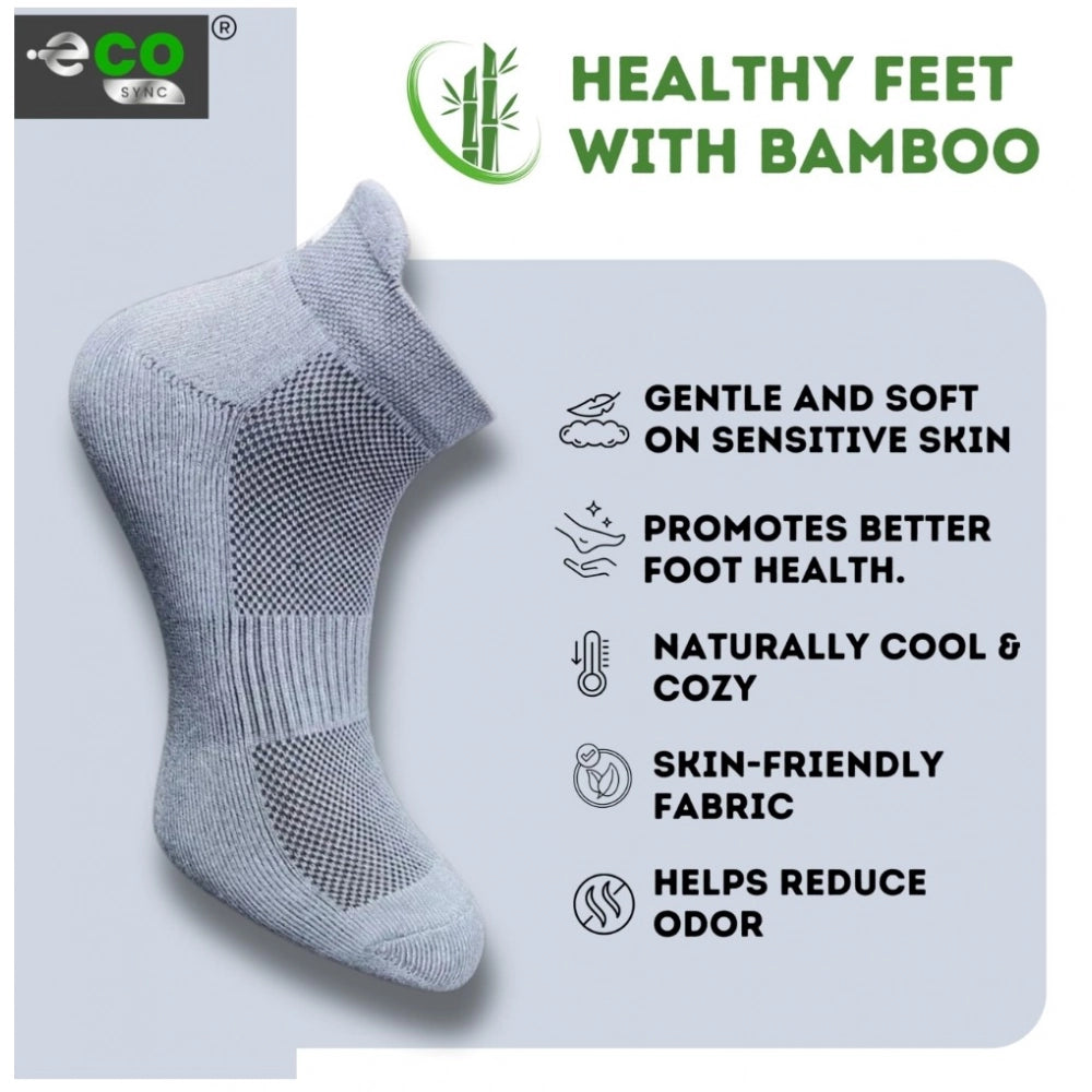 4_Pair Set Unisex Casual Bamboo Cotton Printed Ankle Length · 3239
