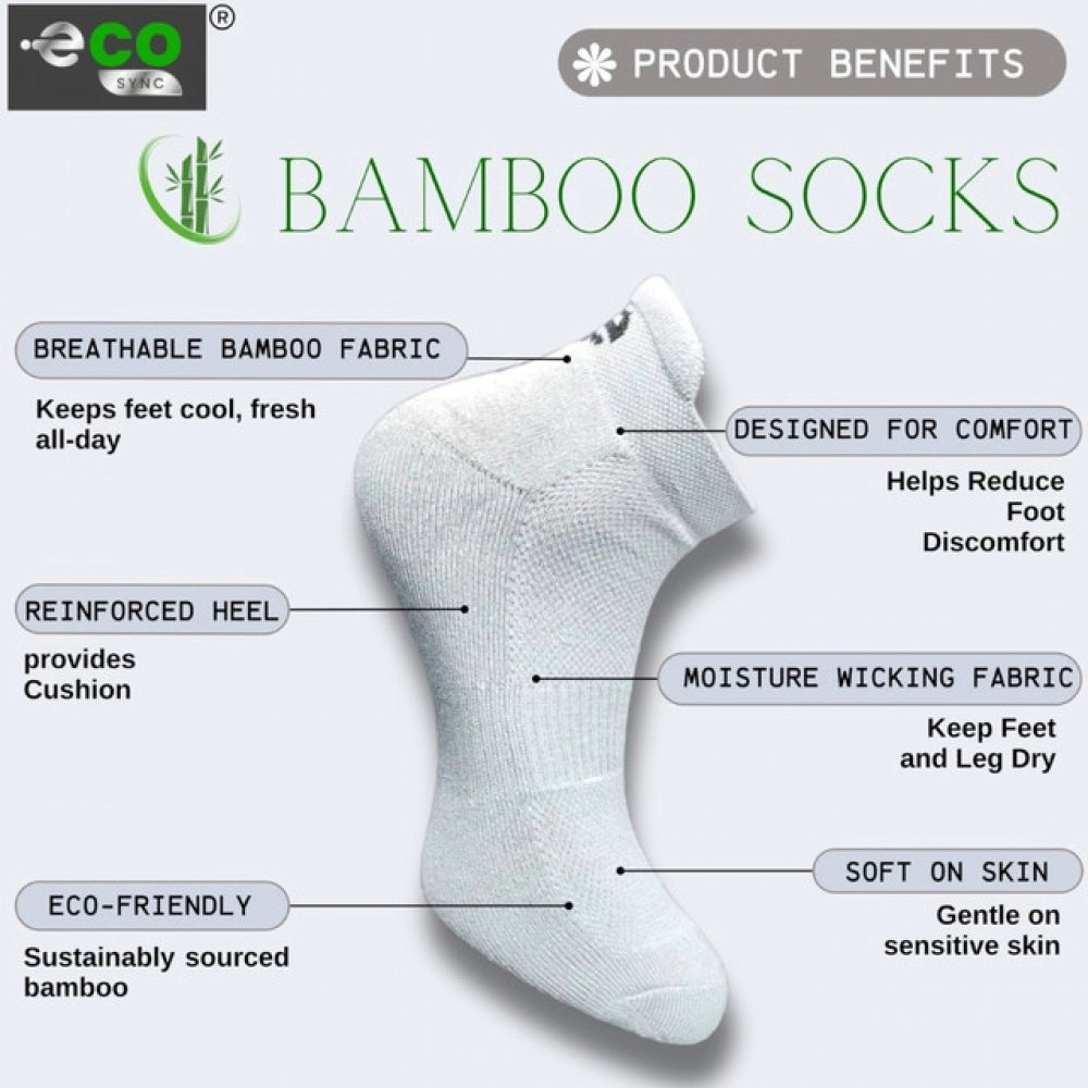 4_Pair Set Unisex Casual Bamboo Cotton Printed Ankle Length · 3240