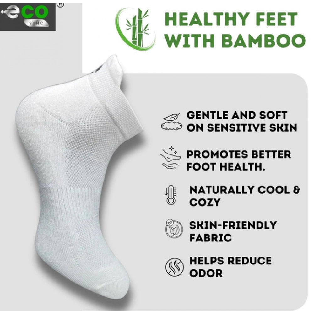 4_Pair Set Unisex Casual Bamboo Cotton Printed Ankle Length · 3240