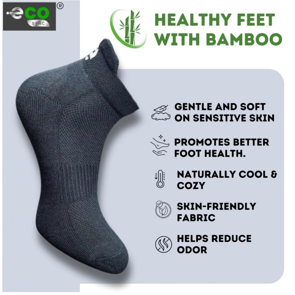 4_Pair Set Unisex Casual Bamboo Cotton Printed Ankle Length · 3241