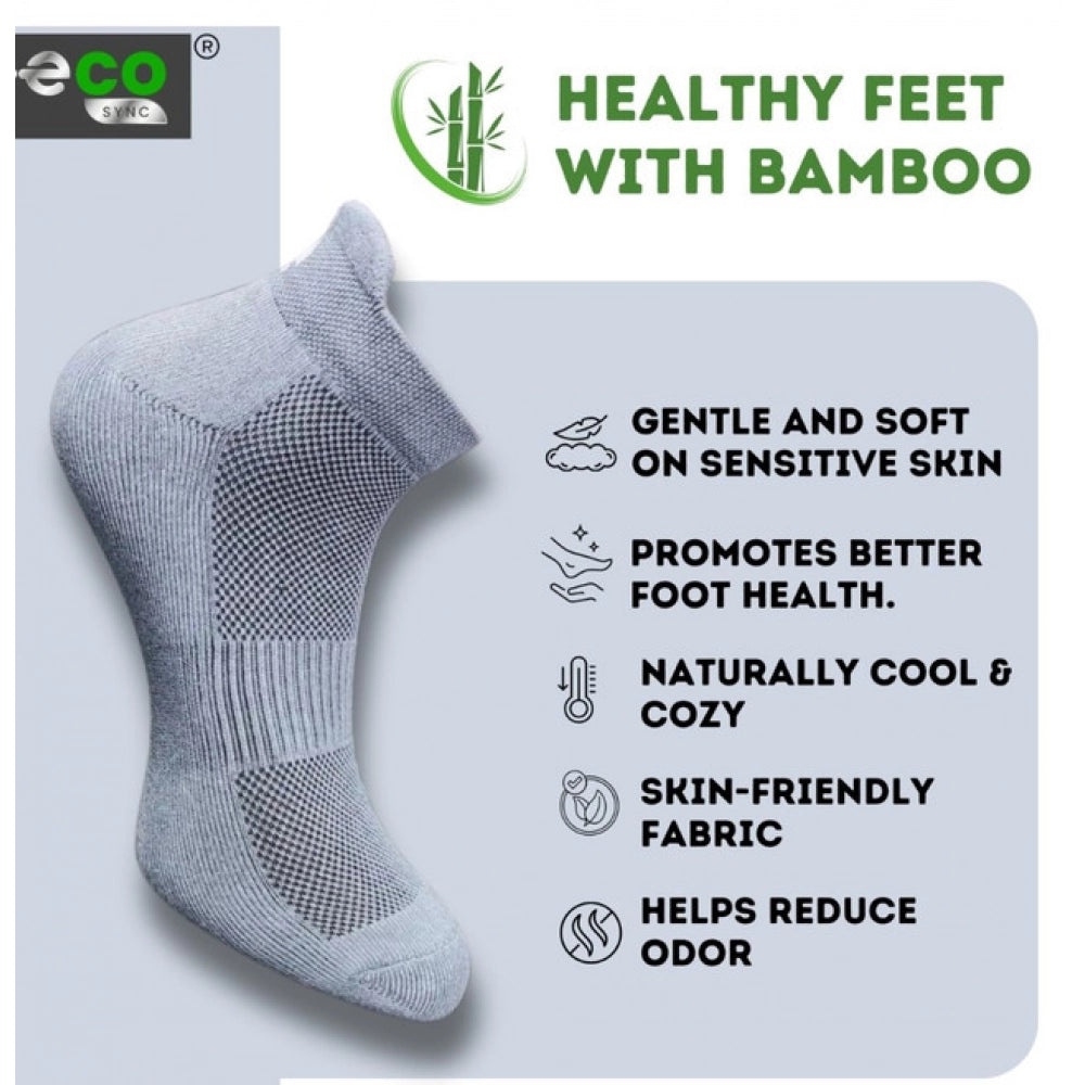 4_Pair Set Unisex Casual Bamboo Cotton Printed Ankle Length · 3244