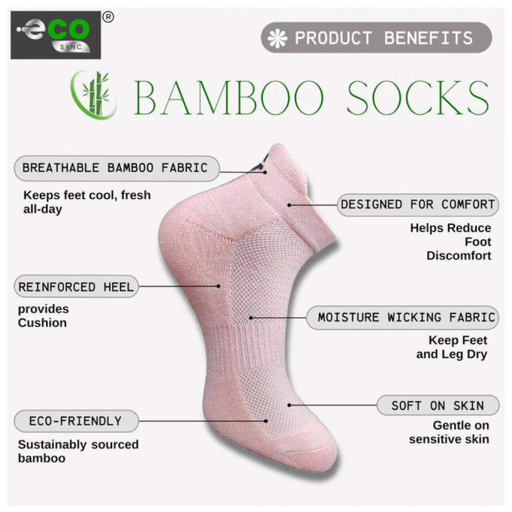 4_Pair Set Unisex Casual Bamboo Cotton Printed Ankle Length · 3245