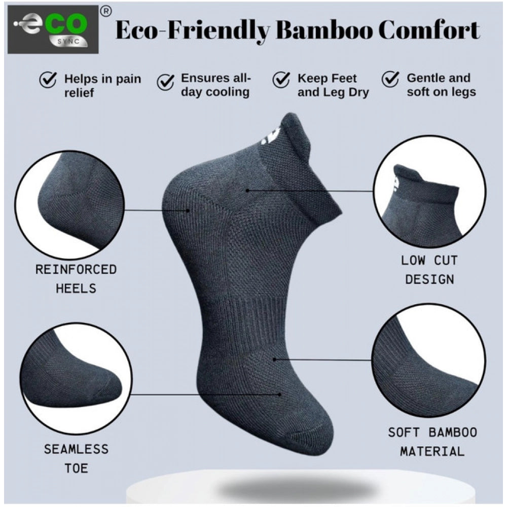 4_Pair Set Unisex Casual Bamboo Cotton Printed Ankle Length · 3245