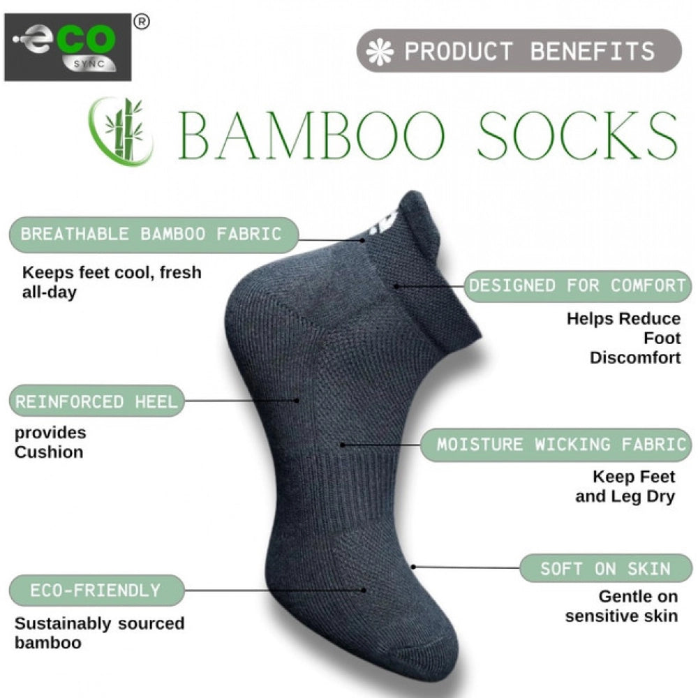 4_Pair Set Unisex Casual Bamboo Cotton Printed Ankle Length · 3246