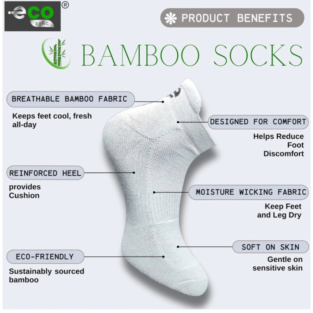 4_Pair Set Unisex Casual Bamboo Cotton Printed Ankle Length · 3248