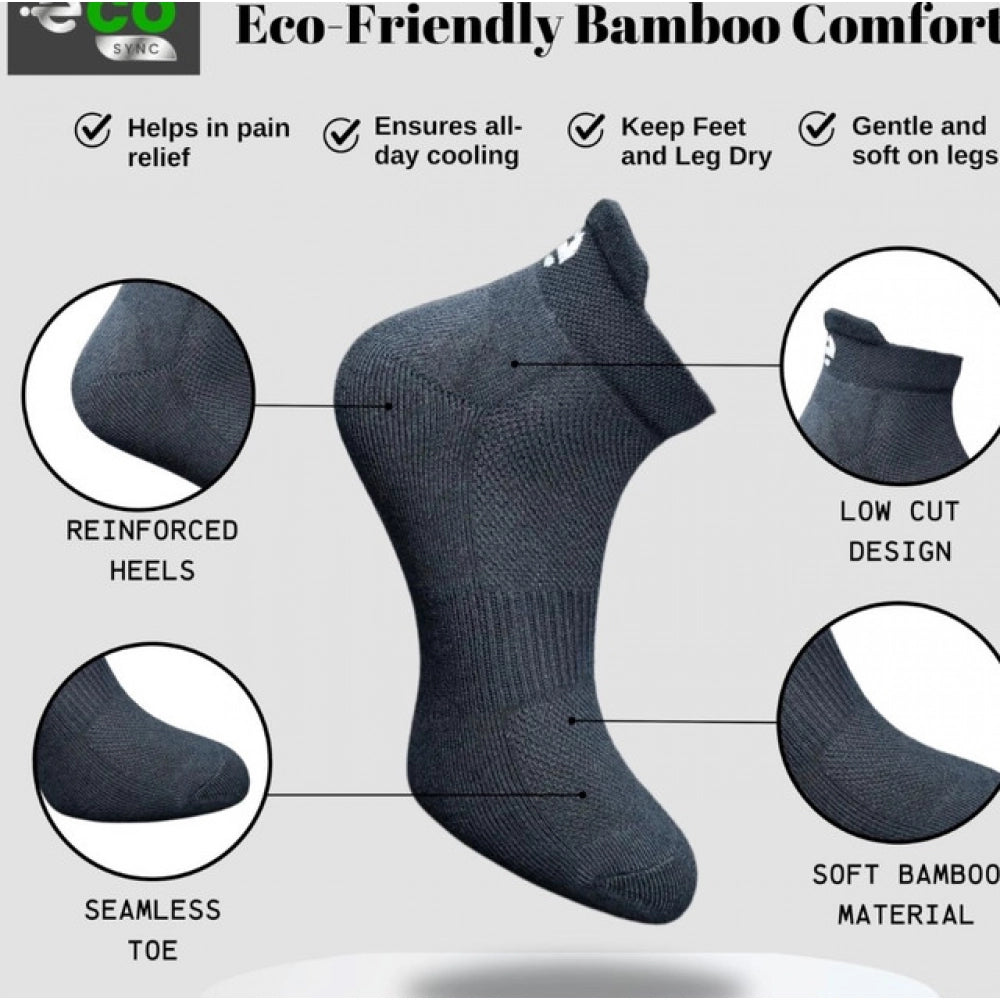 4_Pair Set Unisex Casual Bamboo Cotton Printed Ankle Length · 3248