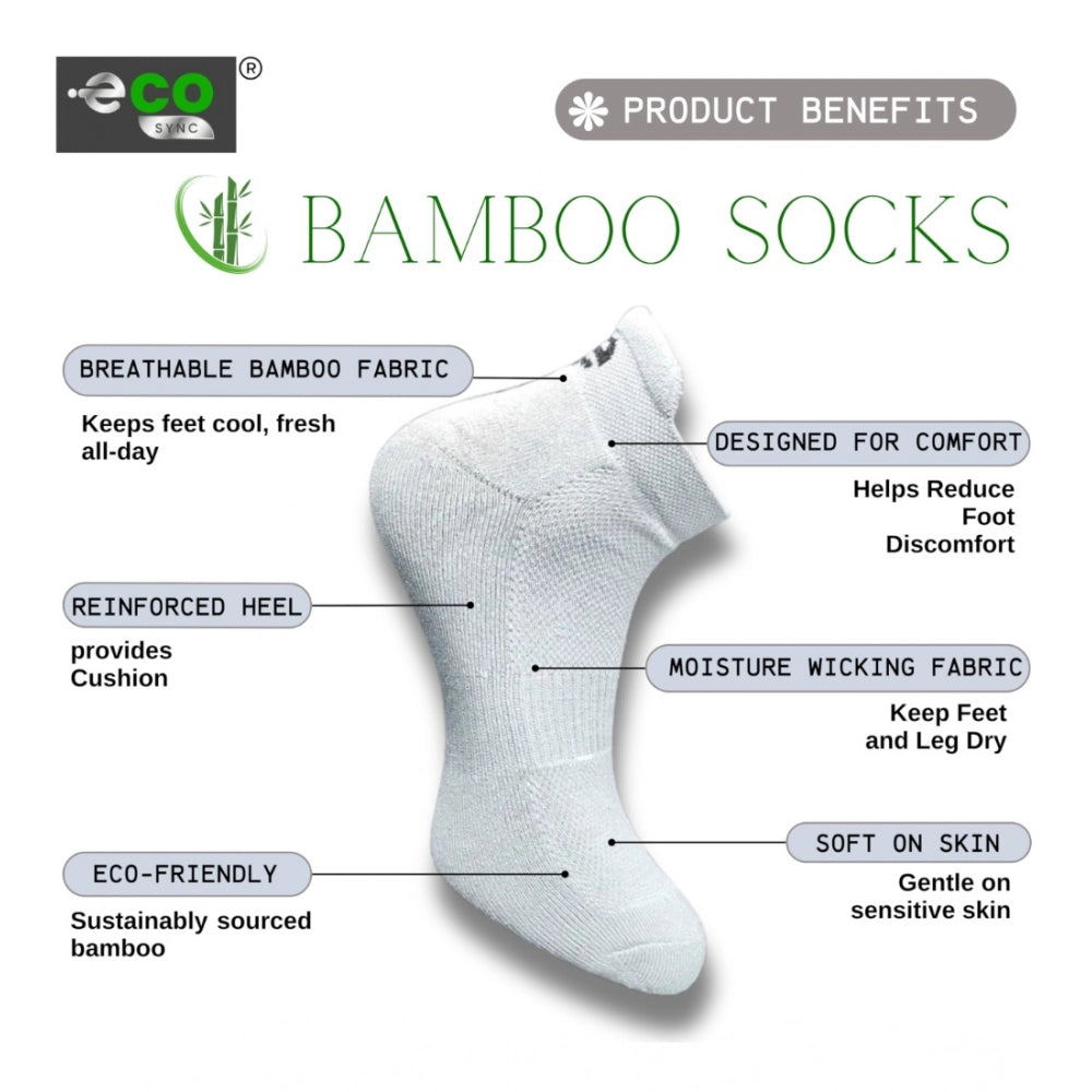 4_Pair Set Unisex Casual Bamboo Cotton Printed Ankle Length · 3249