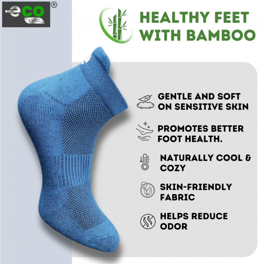 4_Pair Set Unisex Casual Bamboo Cotton Printed Ankle Length · 3249