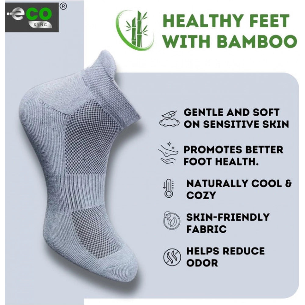 4_Pair Set Unisex Casual Bamboo Cotton Printed Ankle Length · 3251