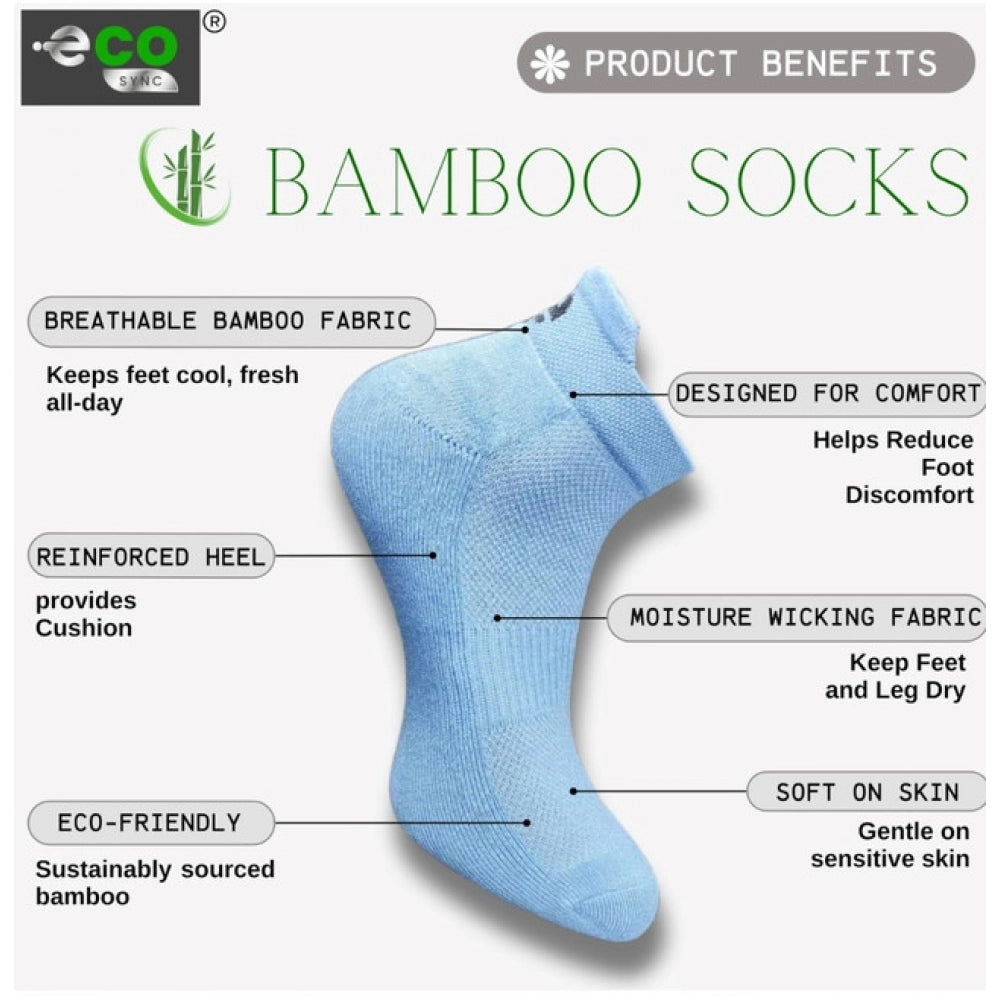 4_Pair Set Unisex Casual Bamboo Cotton Printed Ankle Length · 3252