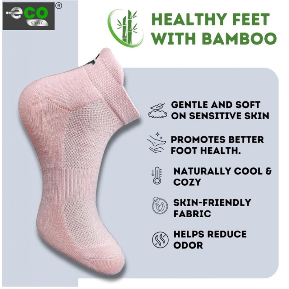 4_Pair Set Unisex Casual Bamboo Cotton Printed Ankle Length · 3252