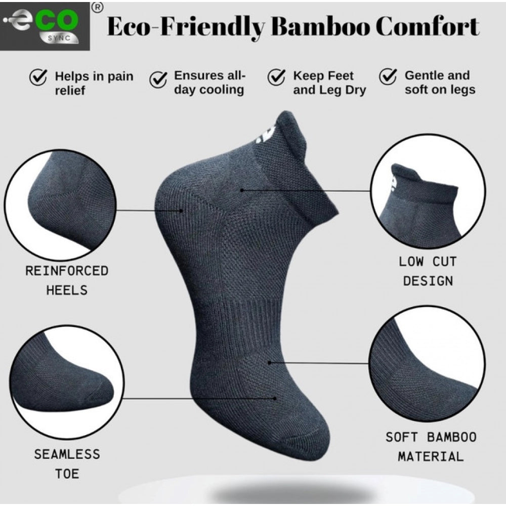 4_Pair Set Unisex Casual Bamboo Cotton Printed Ankle Length · 3252