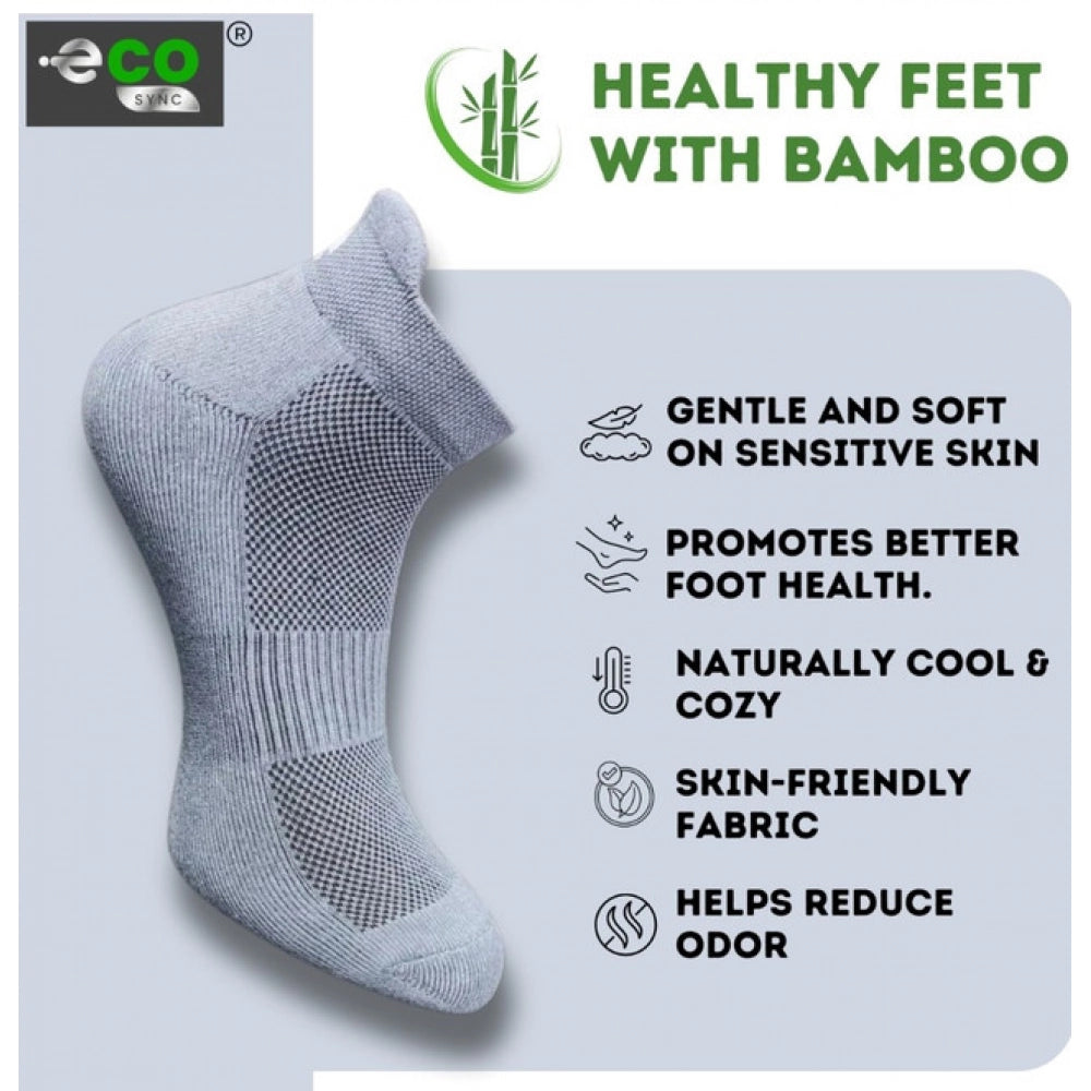4_Pair Set Unisex Casual Bamboo Cotton Printed Ankle Length · 3253