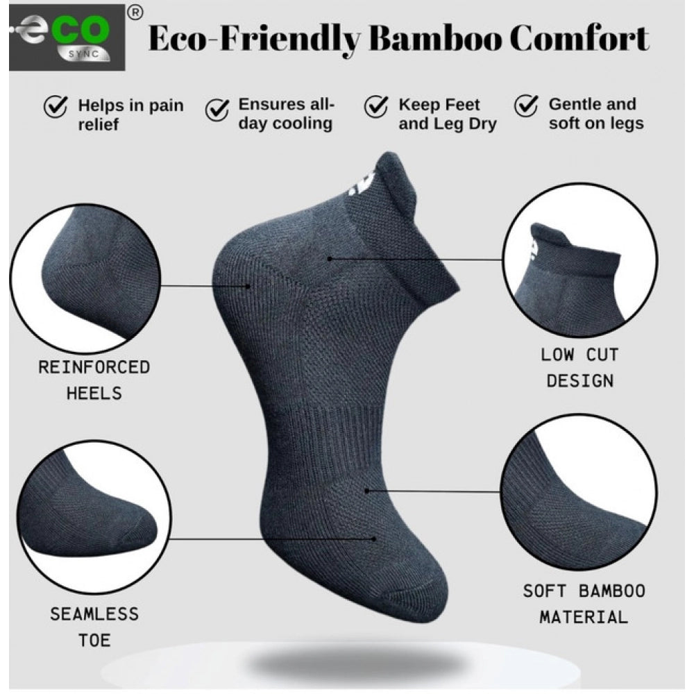 4_Pair Set Unisex Casual Bamboo Cotton Printed Ankle Length · 3253