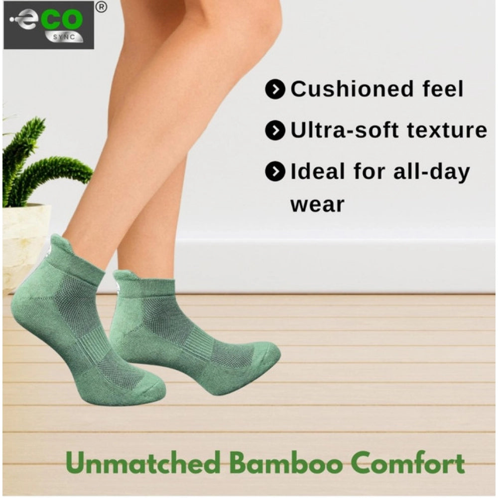 4_Pair Set Unisex Casual Bamboo Cotton Printed Ankle Length · 3253