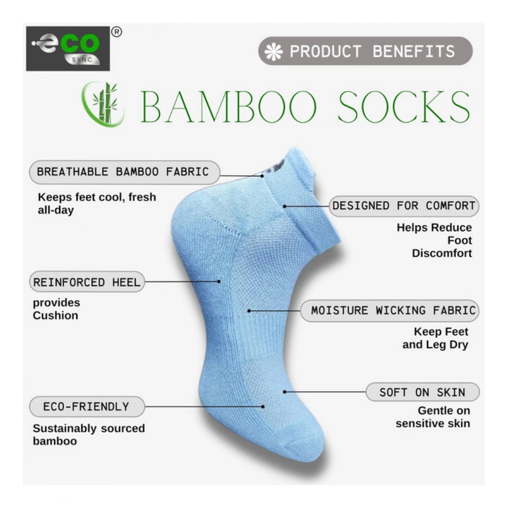 4_Pair Set Unisex Casual Bamboo Cotton Printed Ankle Length · 3254