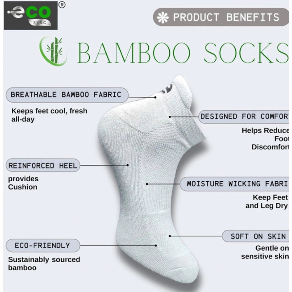4_Pair Set Unisex Casual Bamboo Cotton Printed Ankle Length · 3258