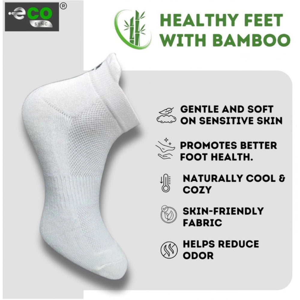 4_Pair Set Unisex Casual Bamboo Cotton Printed Ankle Length · 3258