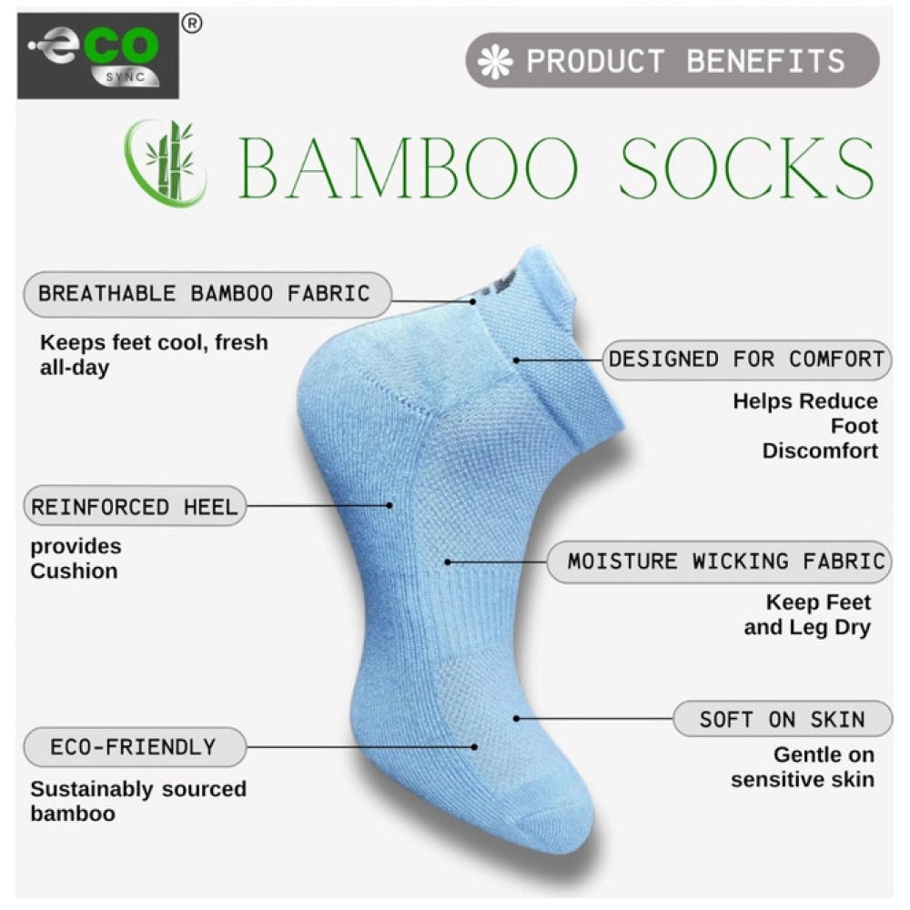 4_Pair Set Unisex Casual Bamboo Cotton Printed Ankle Length · 3259
