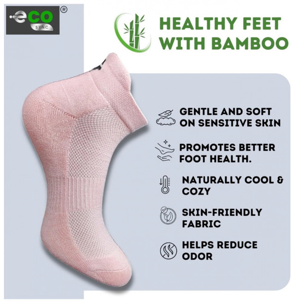 4_Pair Set Unisex Casual Bamboo Cotton Printed Ankle Length · 3259