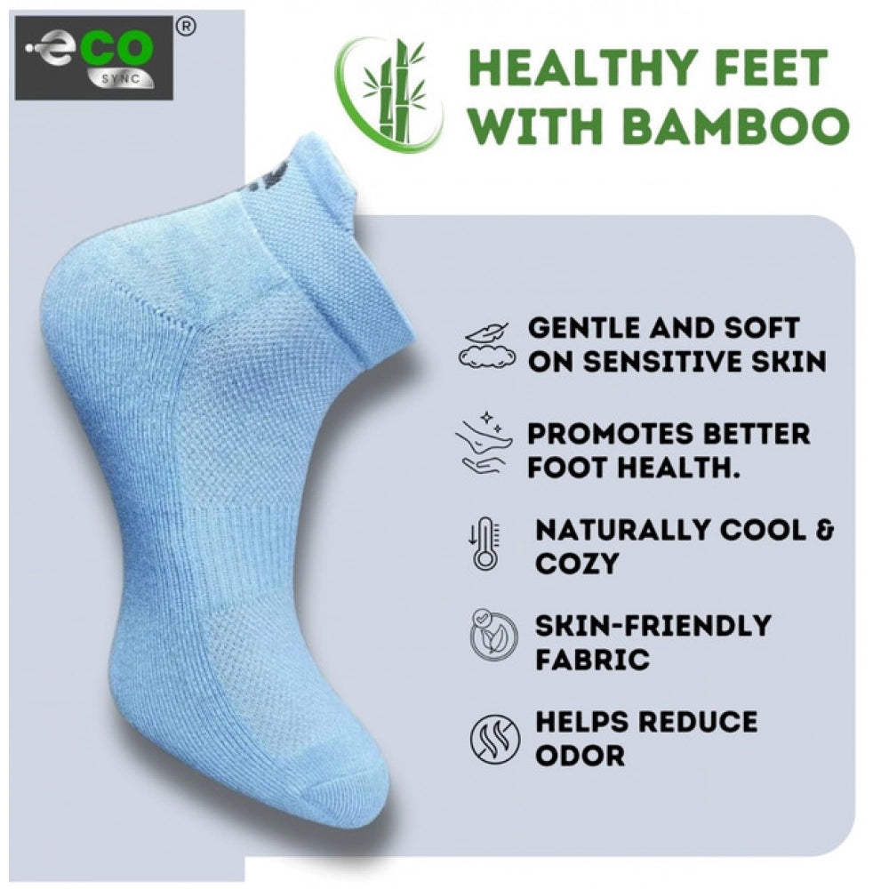 4_Pair Set Unisex Casual Bamboo Cotton Printed Ankle Length · 3260