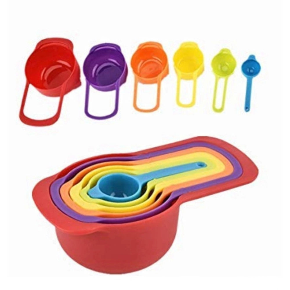 _Colorful Measuring Cup Spoon Set Stackable Kitchen Measuring Cups · Pack of 4